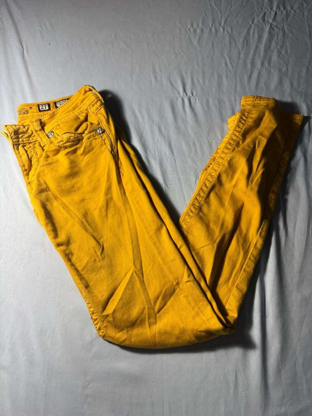 Miss Me Skinny Jeans Size 27 Mustard Yellow Denim